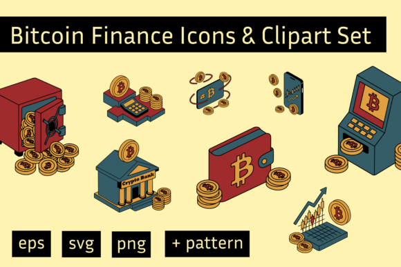 Bitcoin Finance Icons Clipart Set: Graphics & Illustrations Review