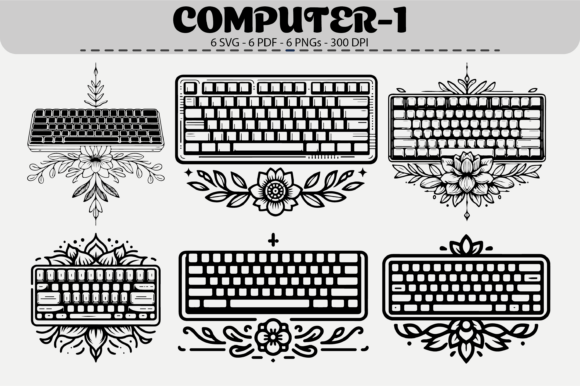 Computer Keyboard Clipart – 6 Designs: A Review for Graphics & Illustrations