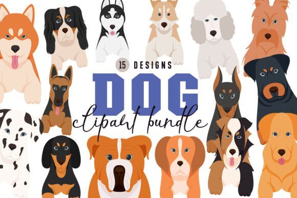 Dog Breeds Bundle Review: Modern Graphics and Illustrations