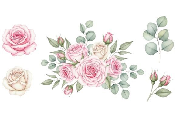 Elegant Watercolor Flower Bundle: Graphics & Illustrations for Local Brands