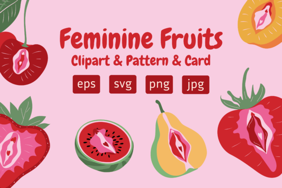 Feminine Fruits Clipart Collection Review