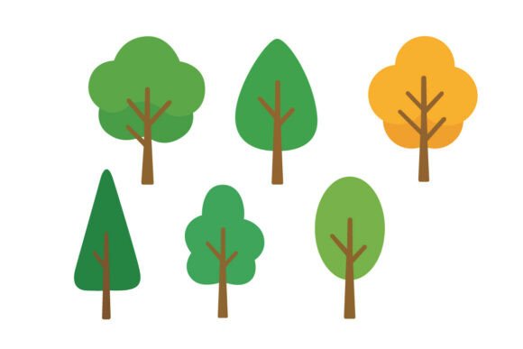 Flat Nature Landscape Elements Set: Modern Graphics for Publishers