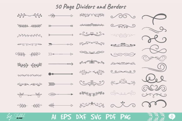 Floral Dividers, Arrows Swirls SVG: A Review for Graphics and Illustrations