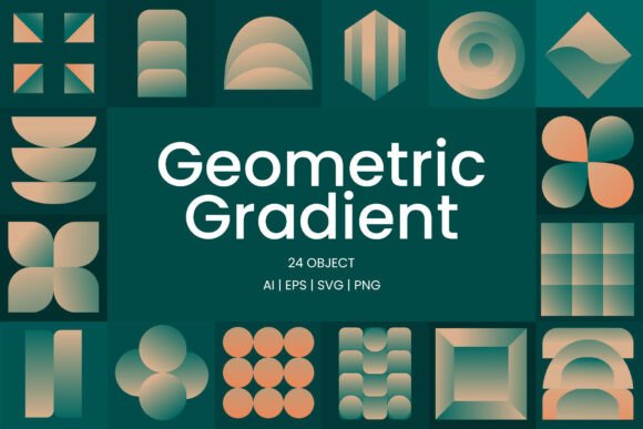 Geometric Gradient Shapes: Premium Graphics and Illustrations for Modern Brands