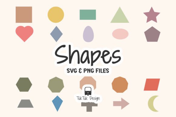 Geometric Shape Symbols, SVG PNG Files for Modern Graphics