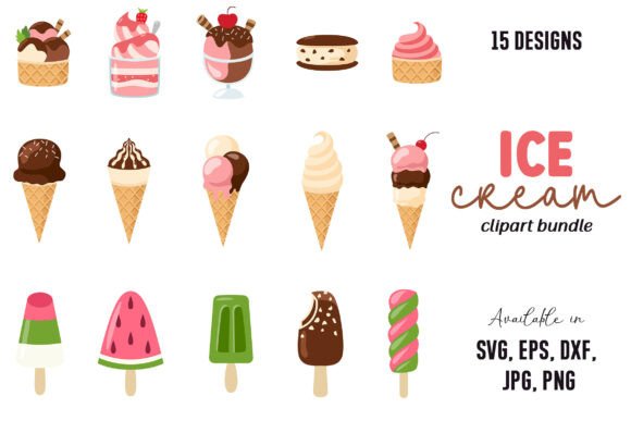 Ice Cream Clipart Bundle Review: Graphics for Vibrant Illustrations