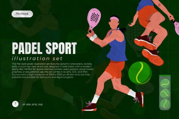 Padel Sport Illustration Set: A Designer's Review