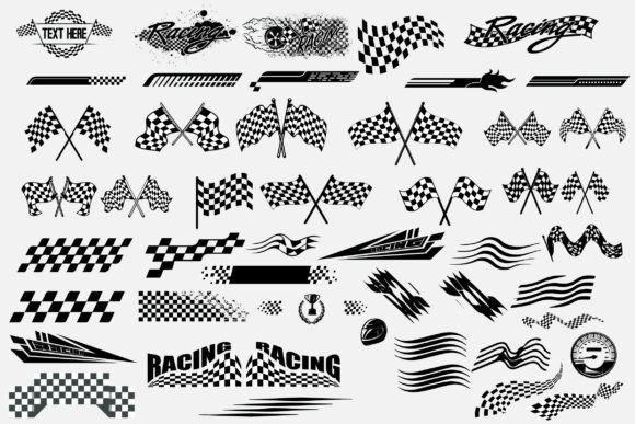 Racing Flag SVG, Start Flags, Race PNG: Graphics & Illustrations