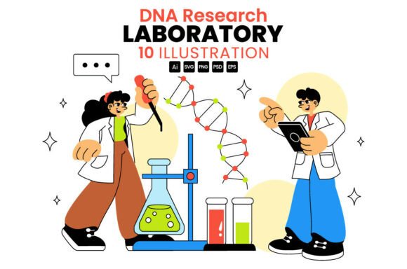Review: 10 DNA Research Laboratory Illustration Graphics