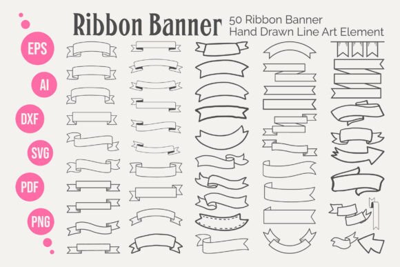 Reviewing Ribbon Banner Label Decorative Vector for Real Embroidery