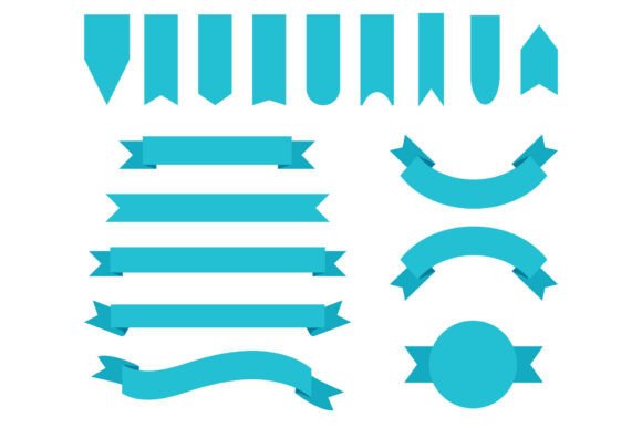 Robin Blue Badge Banner Clip Art Set: Graphics & Illustrations Review