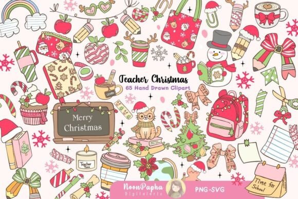 Teacher Christmas Clipart PNG: A Designer's Review of Graphics and Illustrations