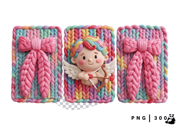 Valentine Faux Yarn Cupid Frame Png Review
