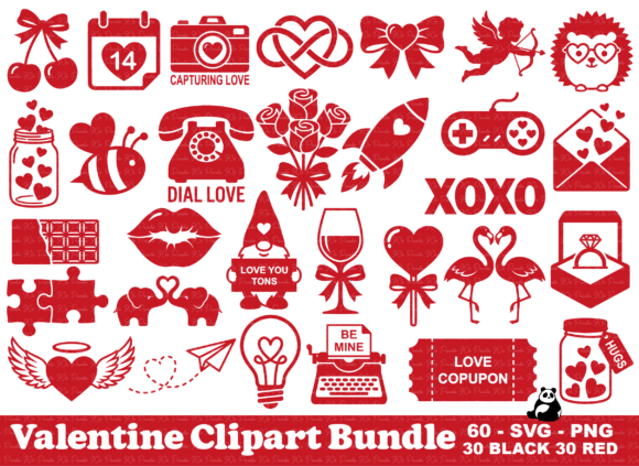 Valentine Love Clipart Bundle SVG PNG Review